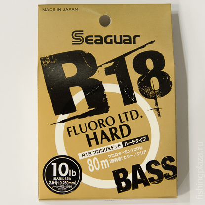 Флюрокарбоновая леска Seaguar R18 Bass Fluoro LTD Hard 80м внешний вид