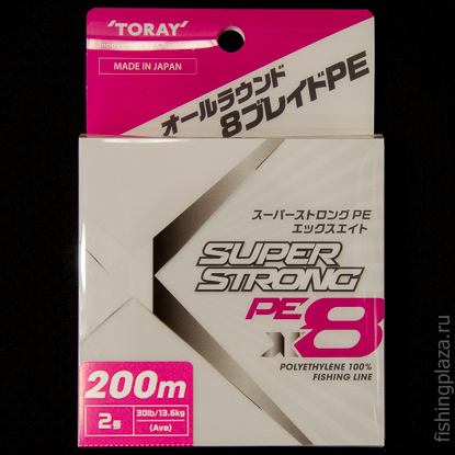 Плетенка для спиннинга Toray Super Strong PE x8. Упаковка 200 метров